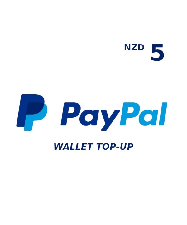 PayPal Wallet NZD 5 Top Up Key GLOBAL